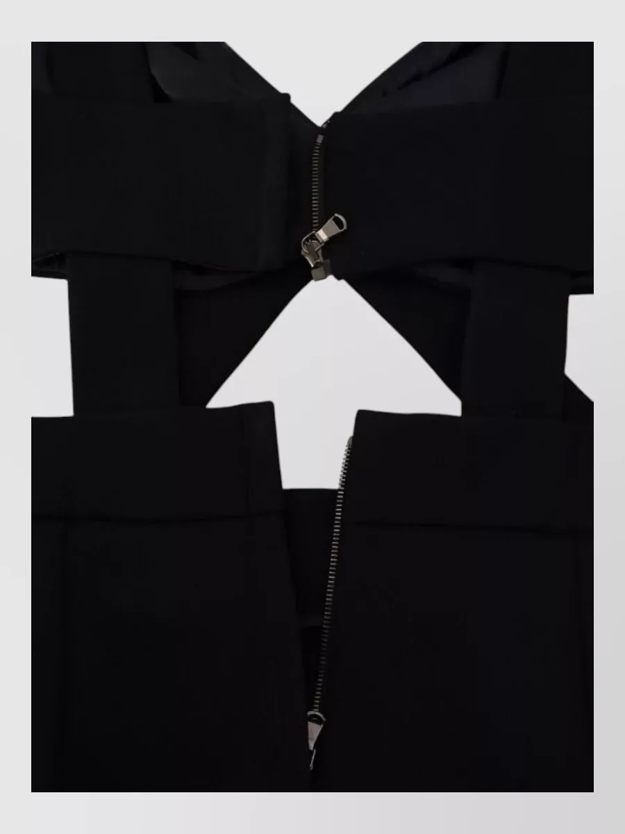 Dolce&Gabbana Viscose Sweetheart Neck Cutout Bodycon Midi Dress