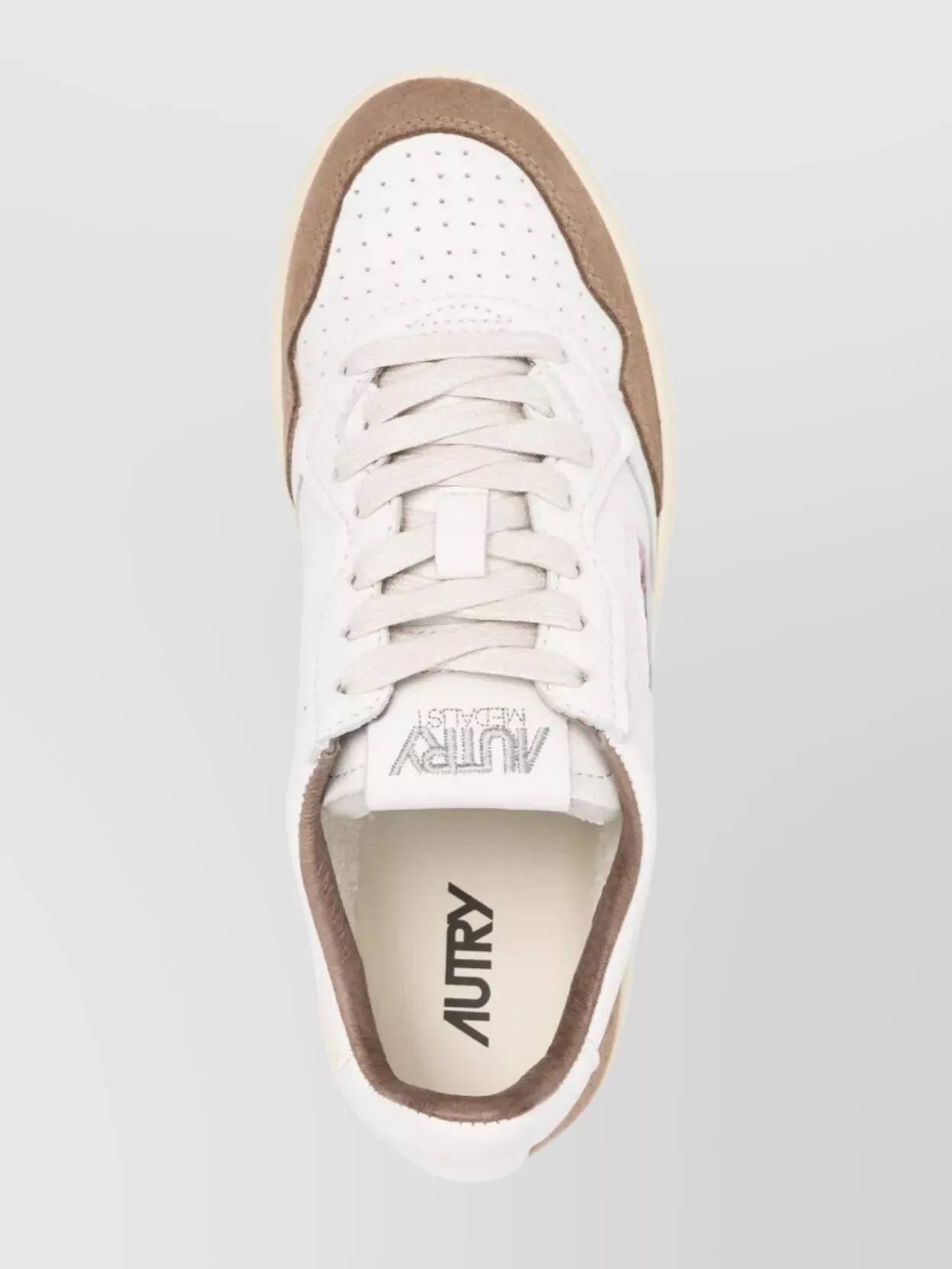 Autry Medalist Low Suede-trimmed Leather Sneakers