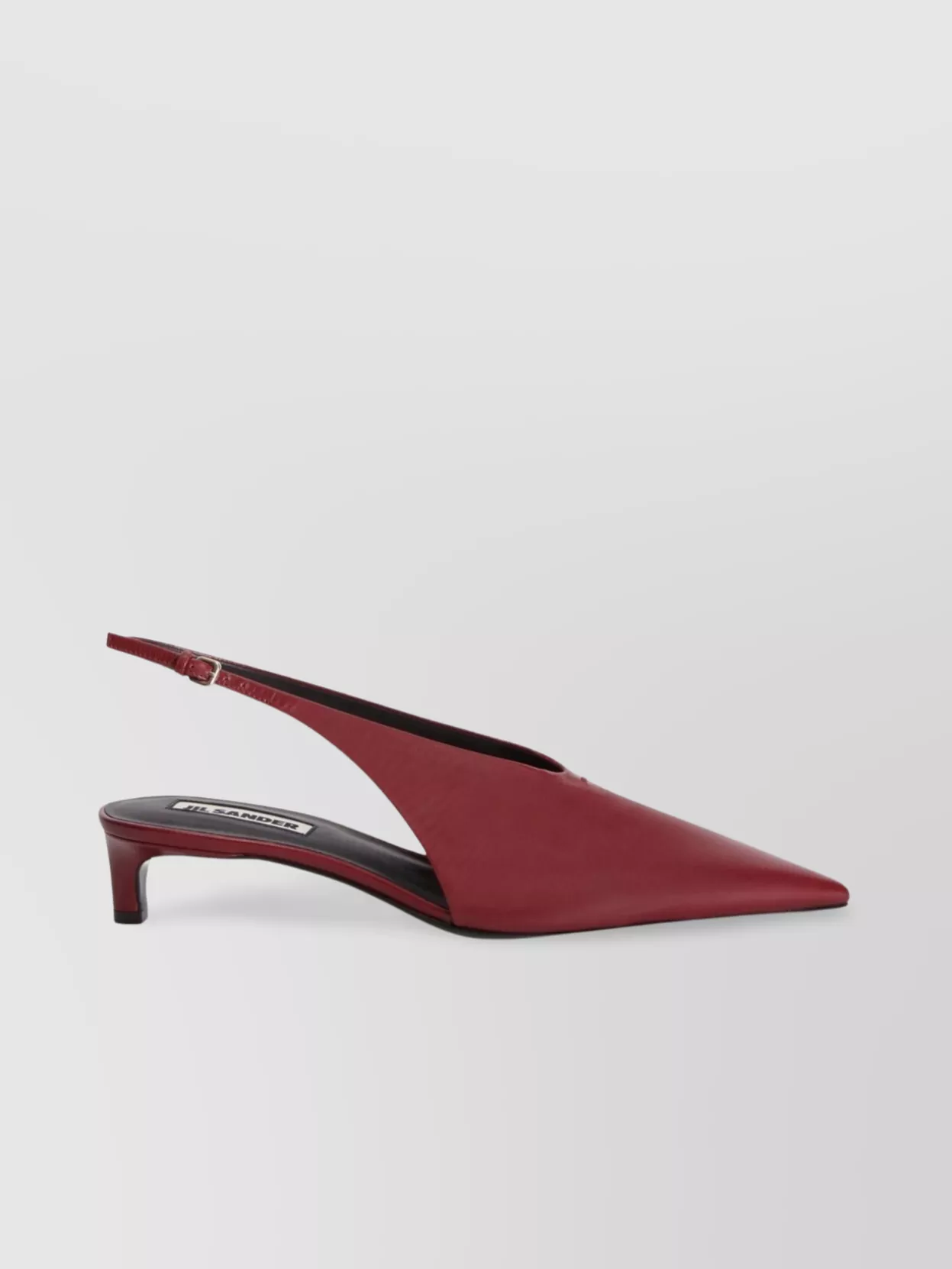 Jil Sander Pointed Toe Leather Slingback Pumps