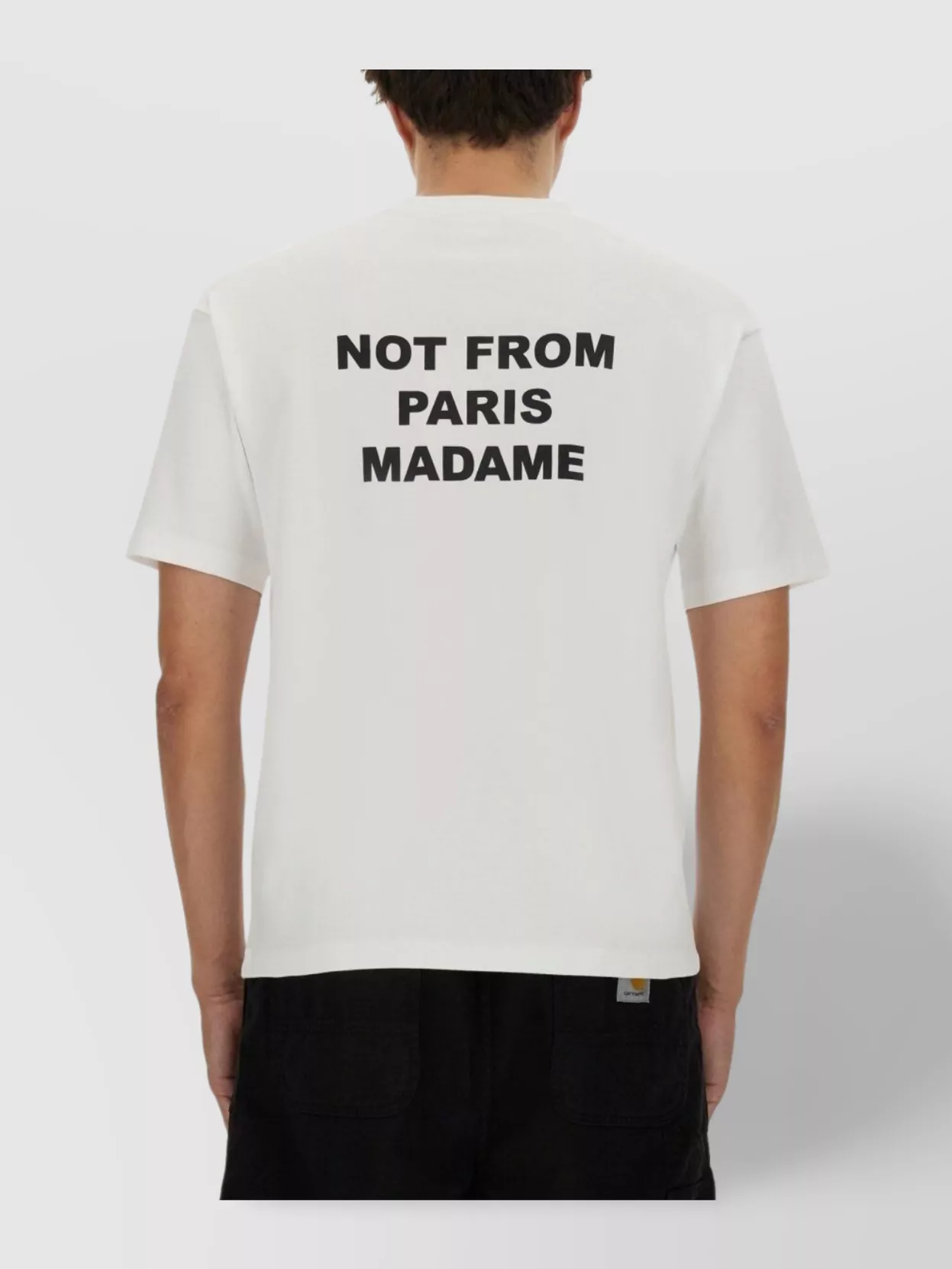 Drôle De Monsieur White Crewneck T-shirt With Slogan Print On The Front And Back