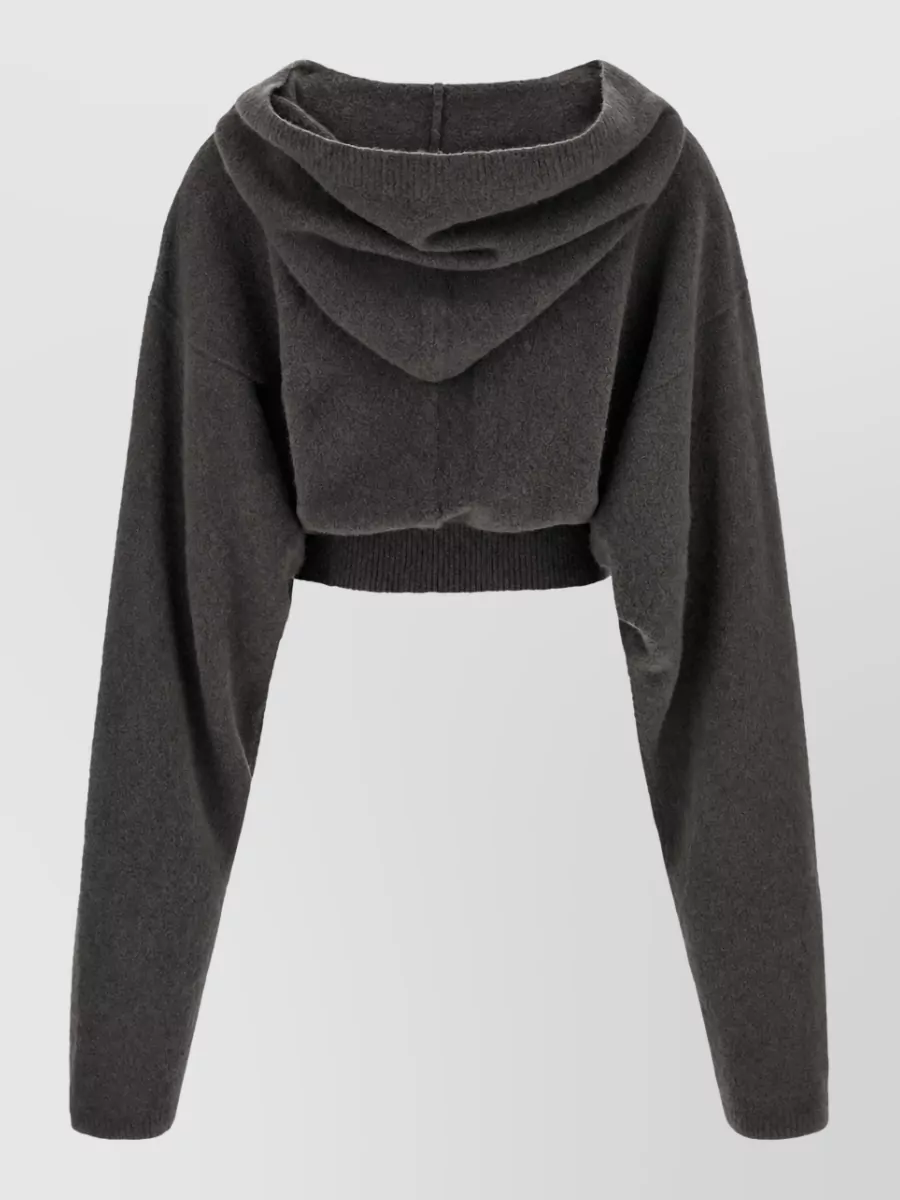 Rick Owens Cashmere Cropped Hoodie