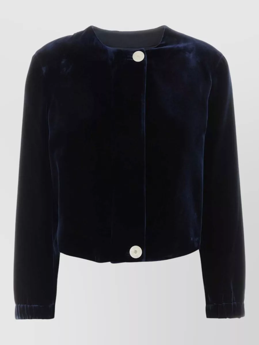 Giorgio Armani velvet single breasted coat