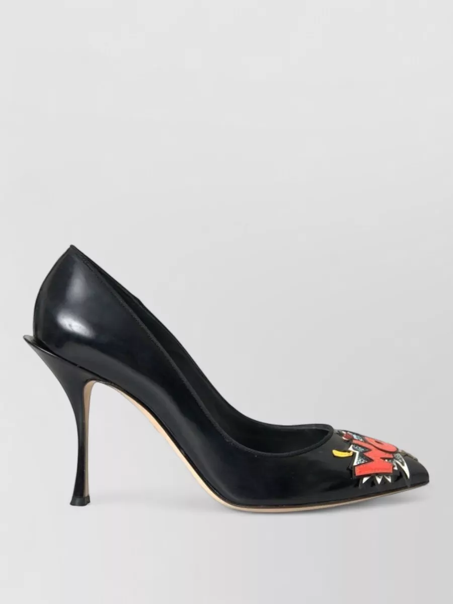 Dolce&Gabbana Leather Patch Embellished Pumps