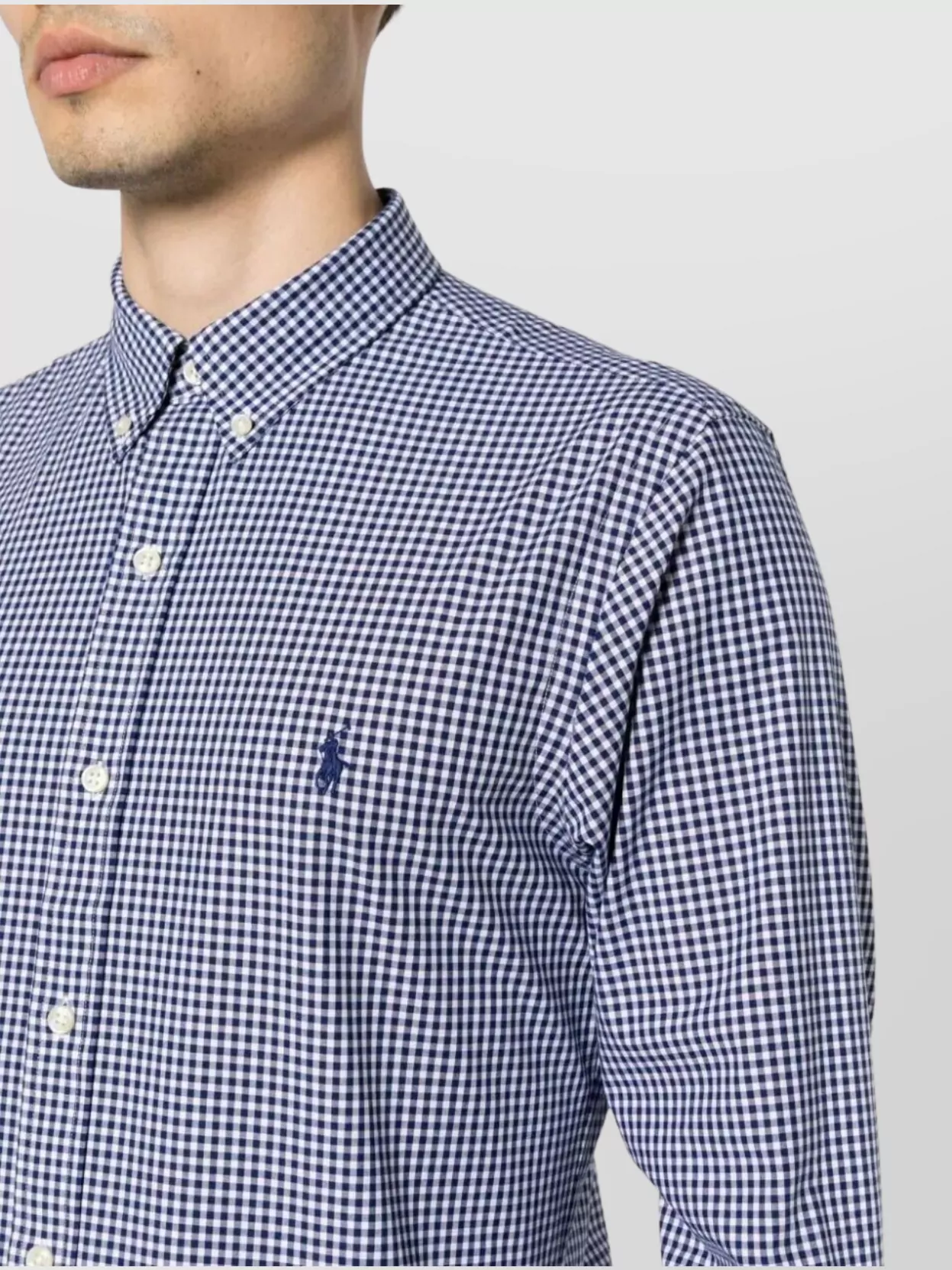 Polo Ralph Lauren Fitted Checkered Sport Shirt With Button-Down Collar