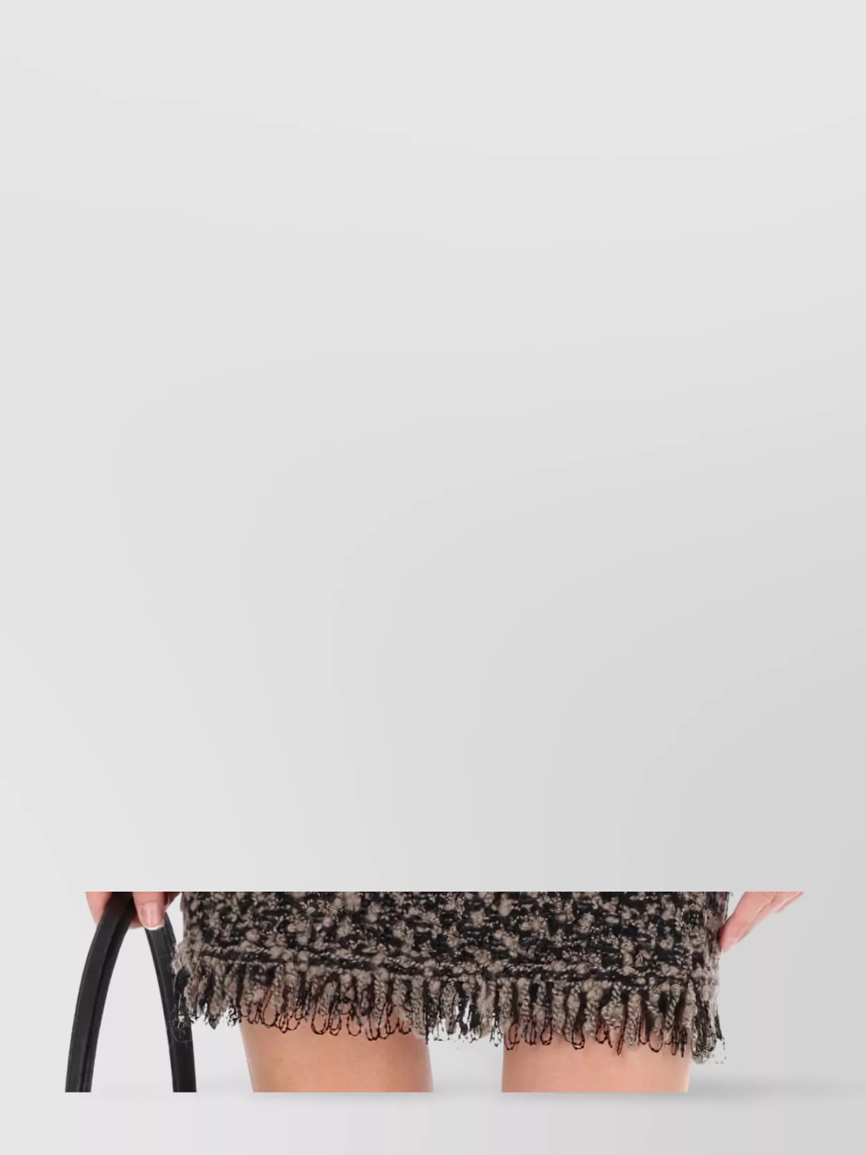 Fabiana Filippi Textured Fringe Jacket And Pockets In Brown