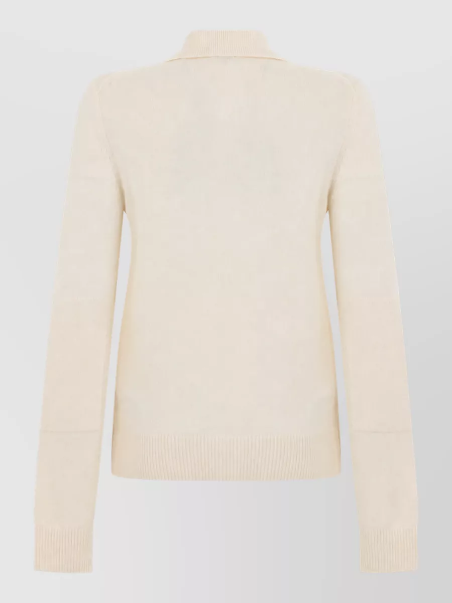 Burberry Cashmere Zip Collar Long Sleeve Sweater