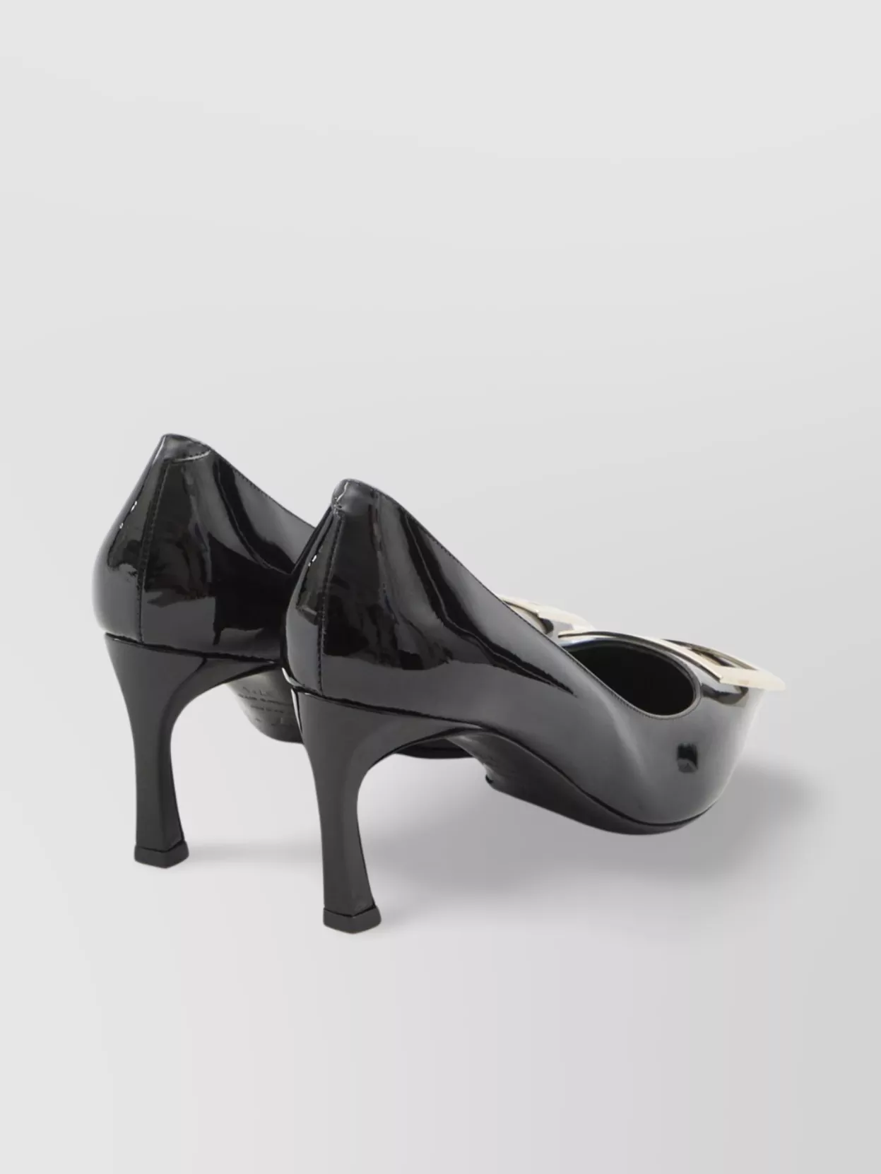 Roger Vivier Trompette Buckle Detail Square Toe Pumps