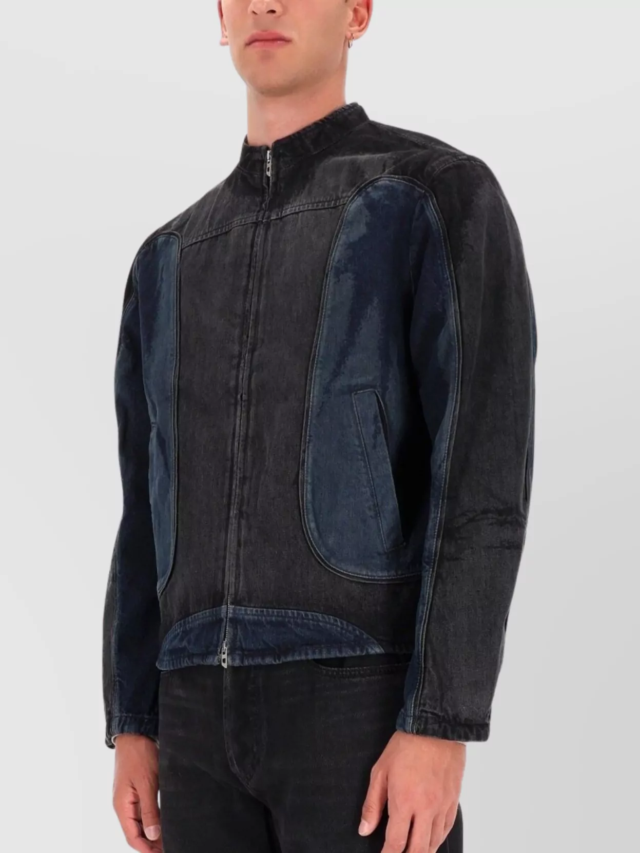 Diesel Modern Stand Collar Jacket With Contrast Panels