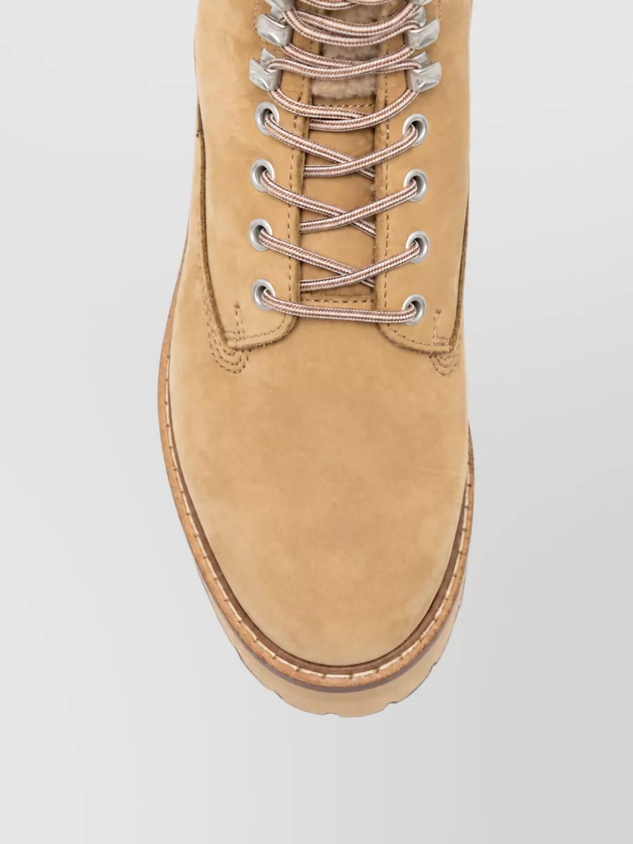 Woolrich Suede Lace-Up Platform Boots