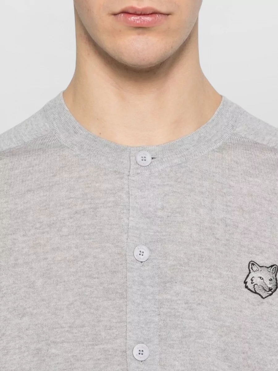 Maison Kitsuné Fox Head Wool Knit Cardigan