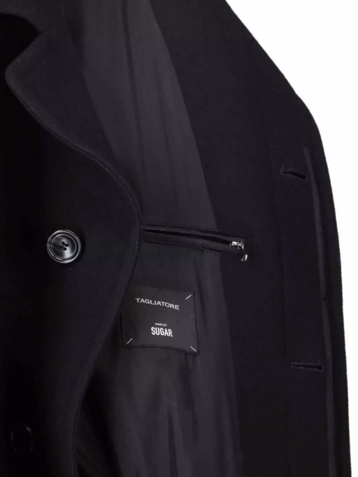 Tagliatore Long Notched Lapel Jacket Pockets