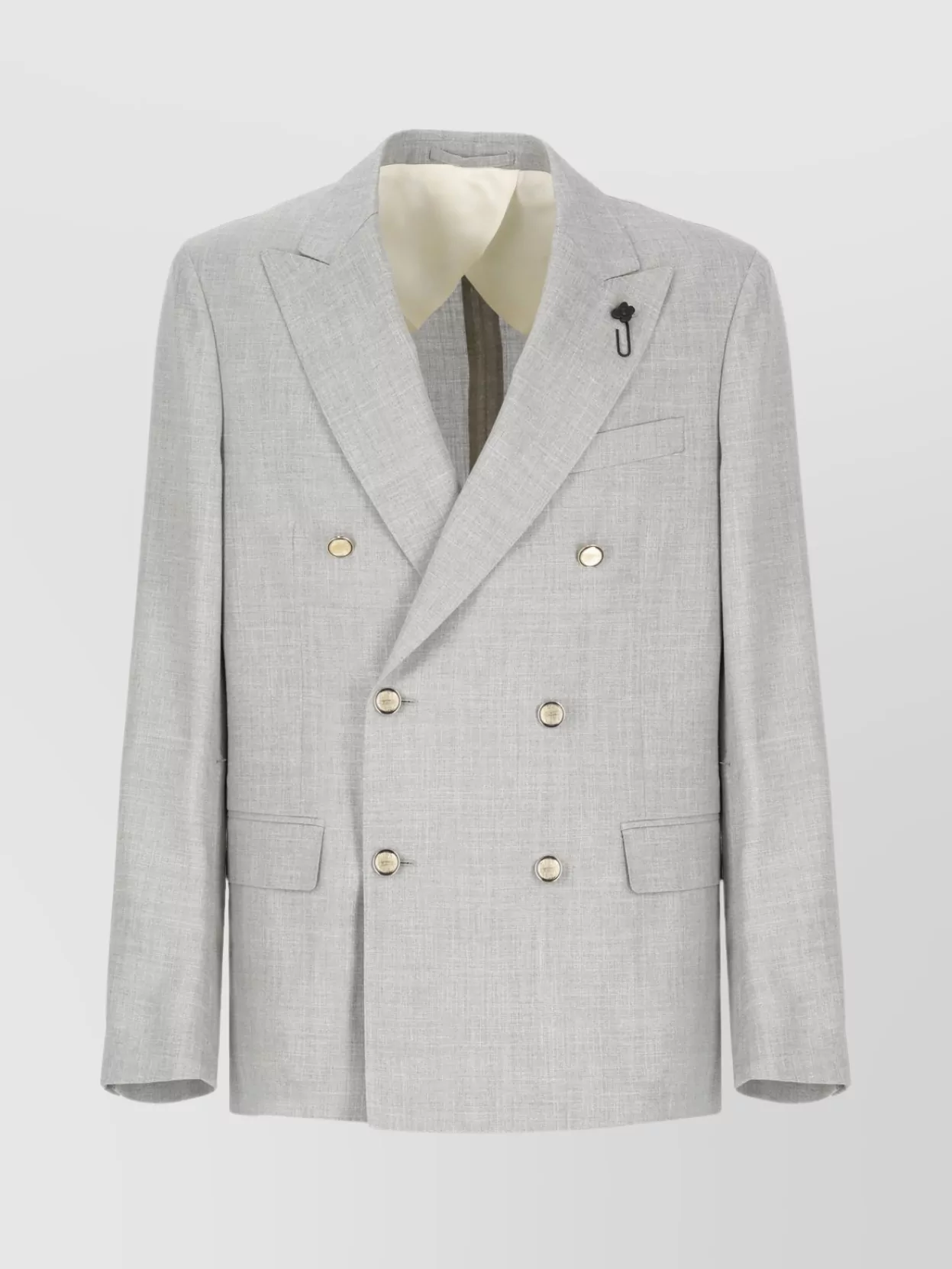Lardini Tailored Wool Blend Blazer In Transparent