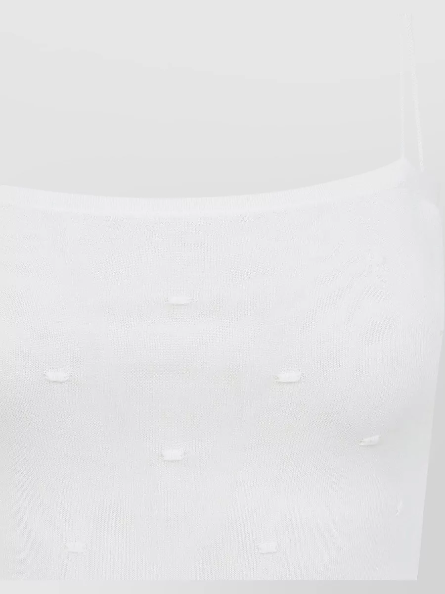 Jacquemus Plumetis Top Fitted Silhouette Spaghetti Straps