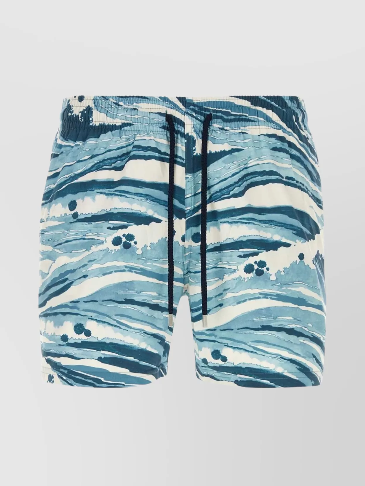 Shop Maison Kitsuné Stretch Nylon Swimming Shorts With Printed Design