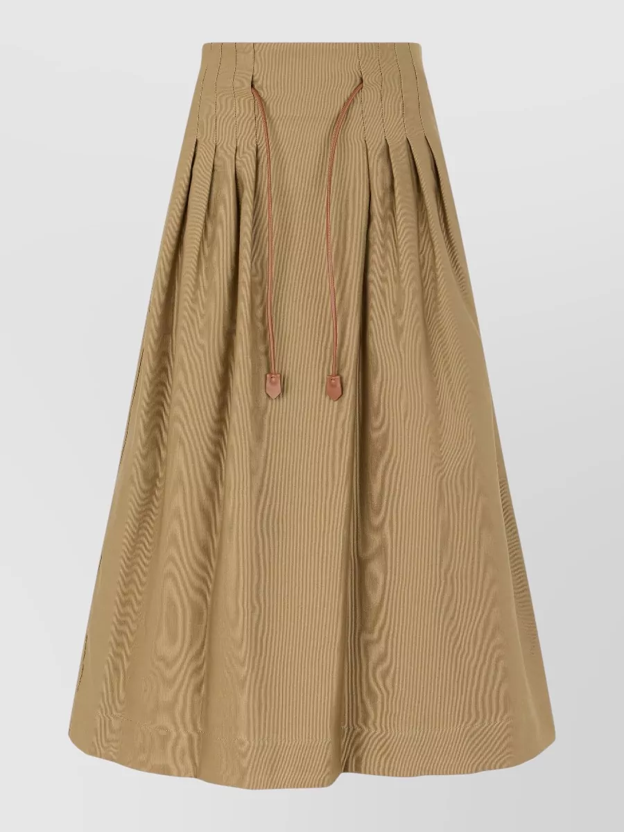 Max Mara Cotton pleated maxi skirt