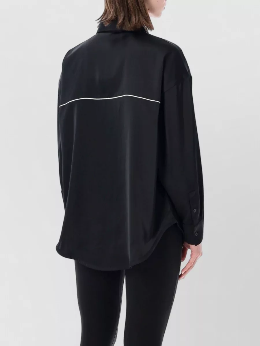 Nike Oversized Satin Long-Sleeve Shirt