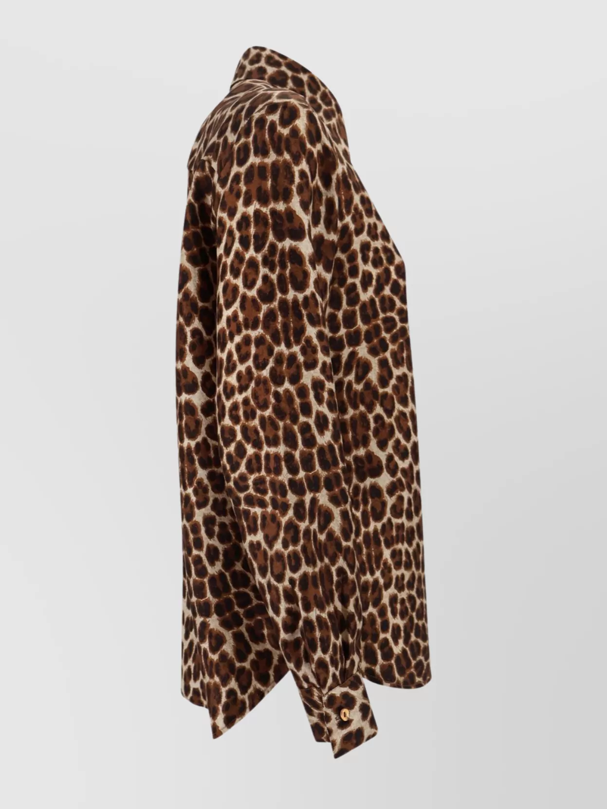 Parosh Silk Shirt With Leopard Print Design