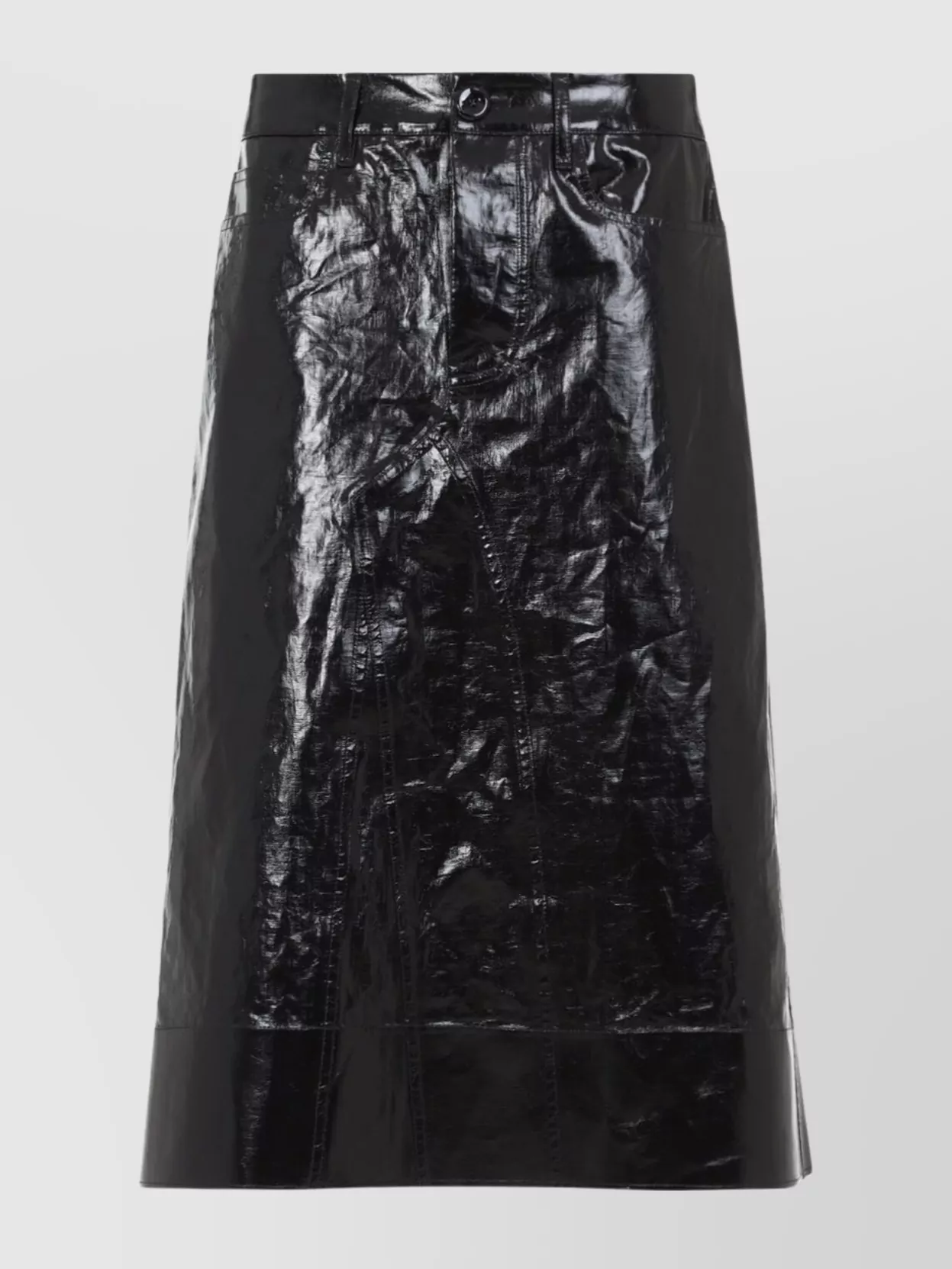 Jil Sander 90 Skirt Linen Midi-Length Straight Hem
