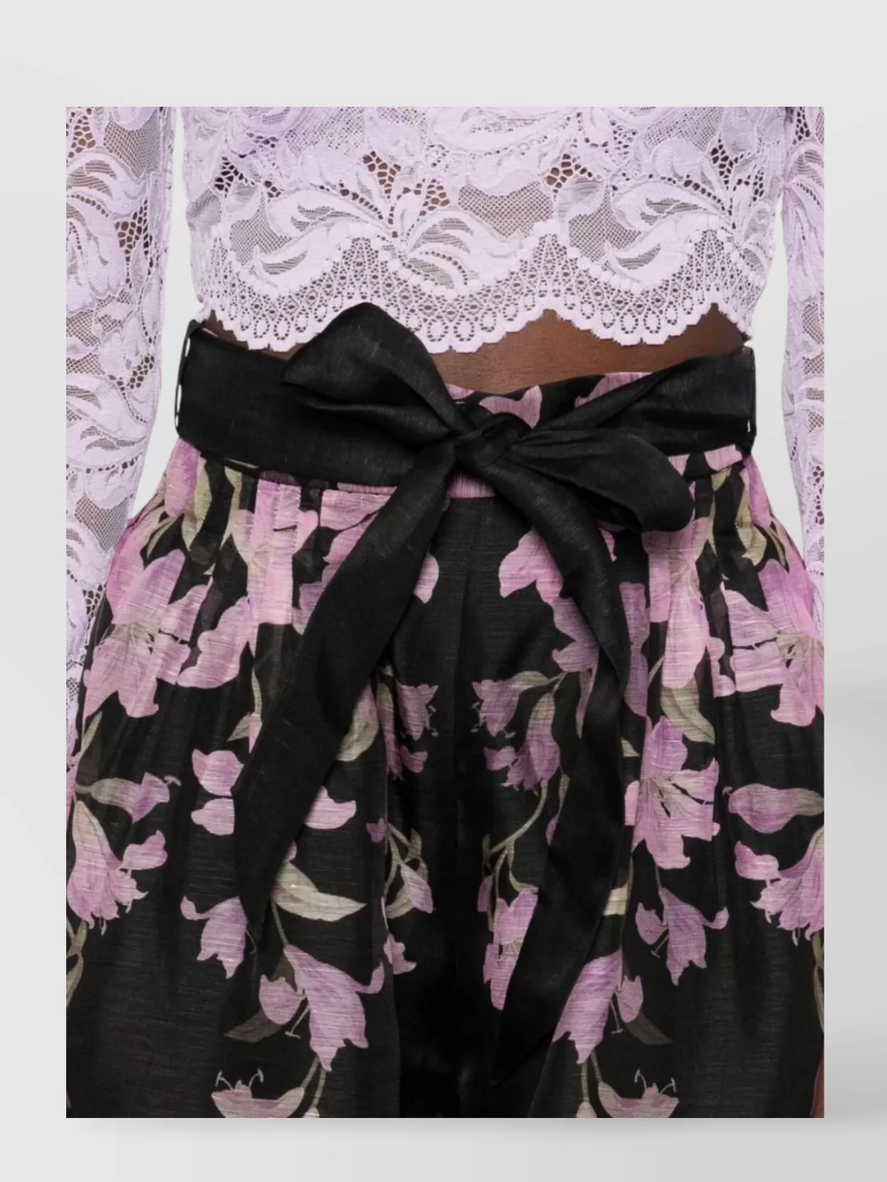 Zimmermann Embellished High Waist Floral Shorts