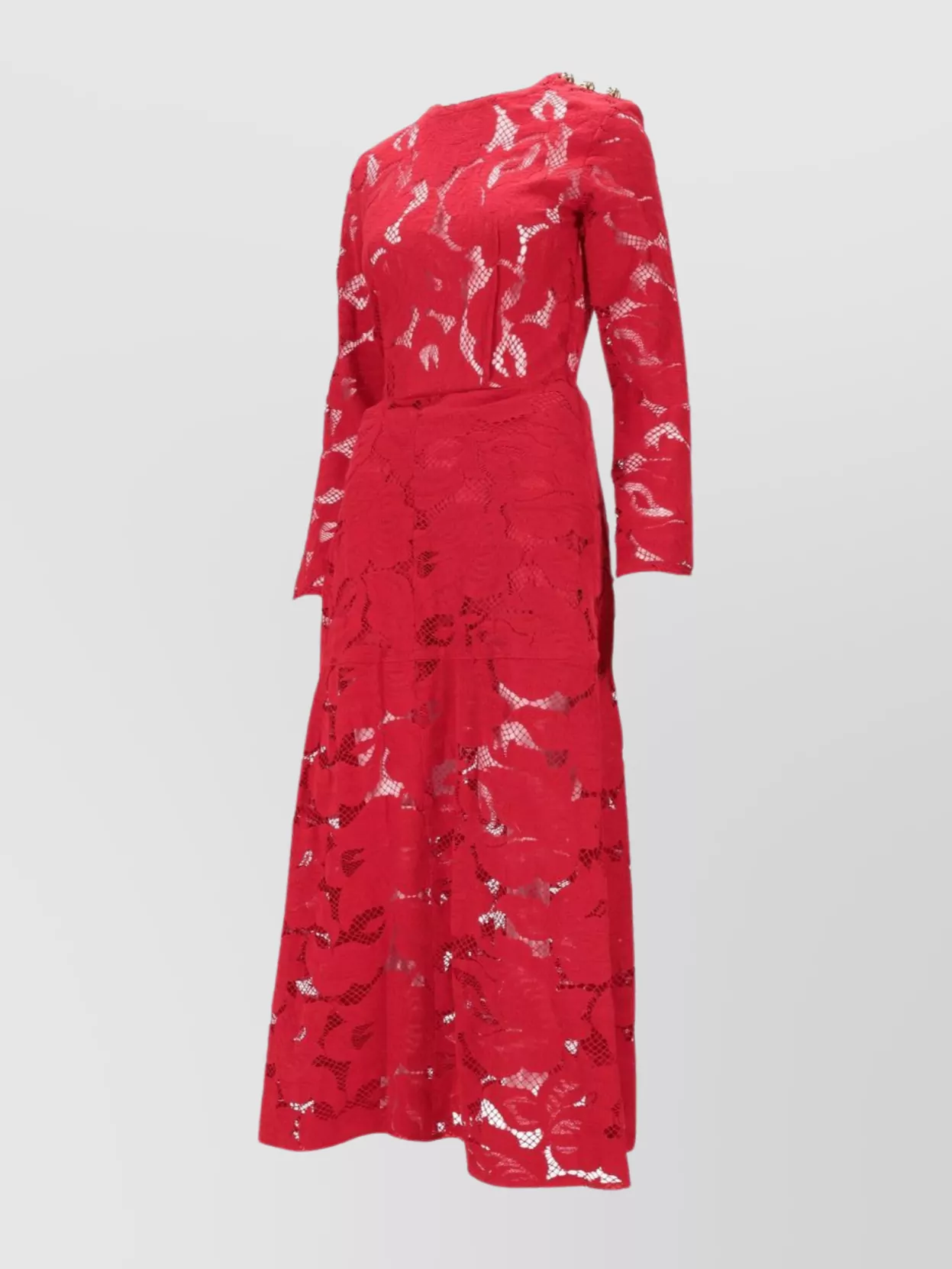 Patou Lace Midi Dress Long Sleeves