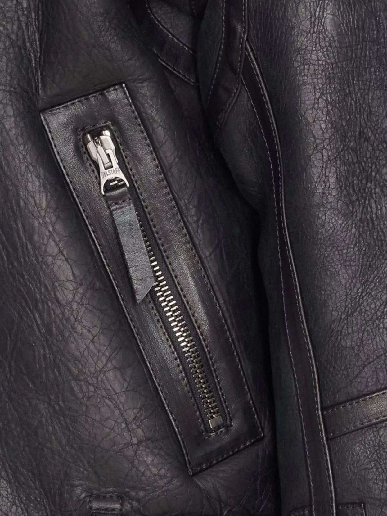 Belstaff Shearling Trim Jacket Belted Hem