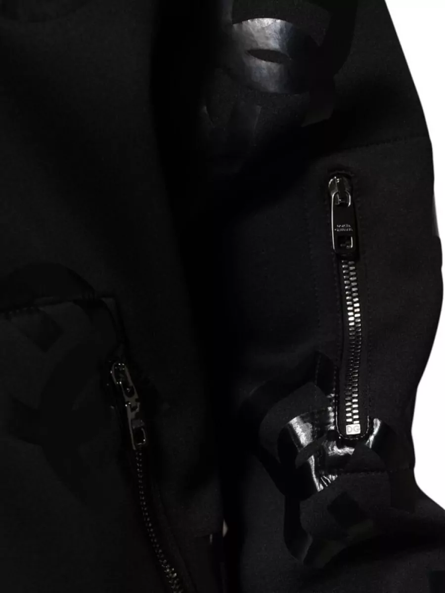 Dolce&Gabbana Cashmere Wool Logo-Print Bomber Jacket