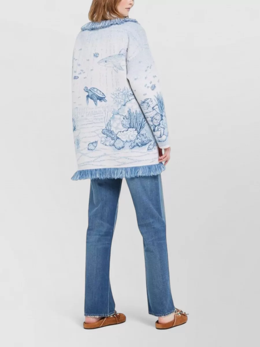 Alanui Ocean Inspired Wool Cardigan Belt