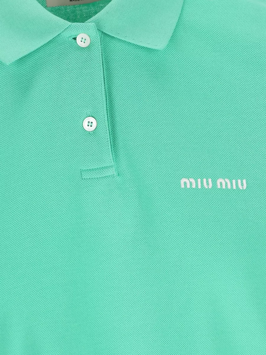 Miu Miu Cotton Short-Sleeve Polo Shirt