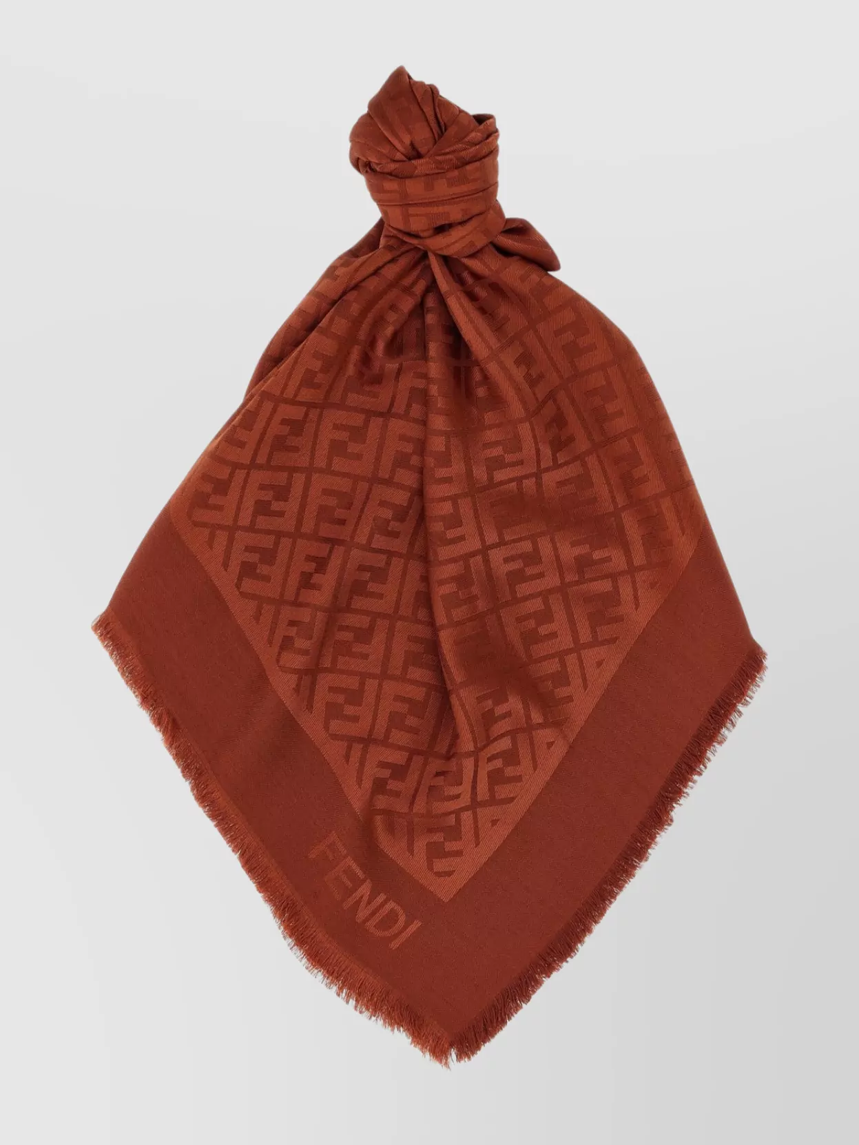 Fendi Shawl Square Fringed Edges