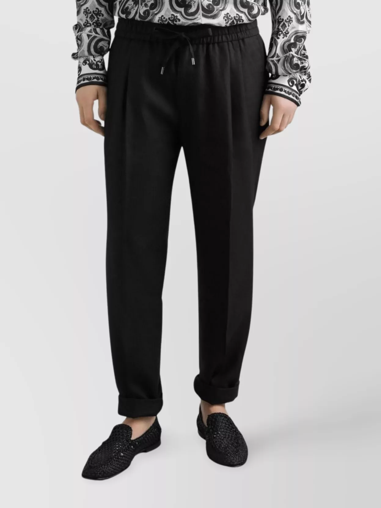 Dolce&Gabbana Linen Jogging Trousers Back Pockets