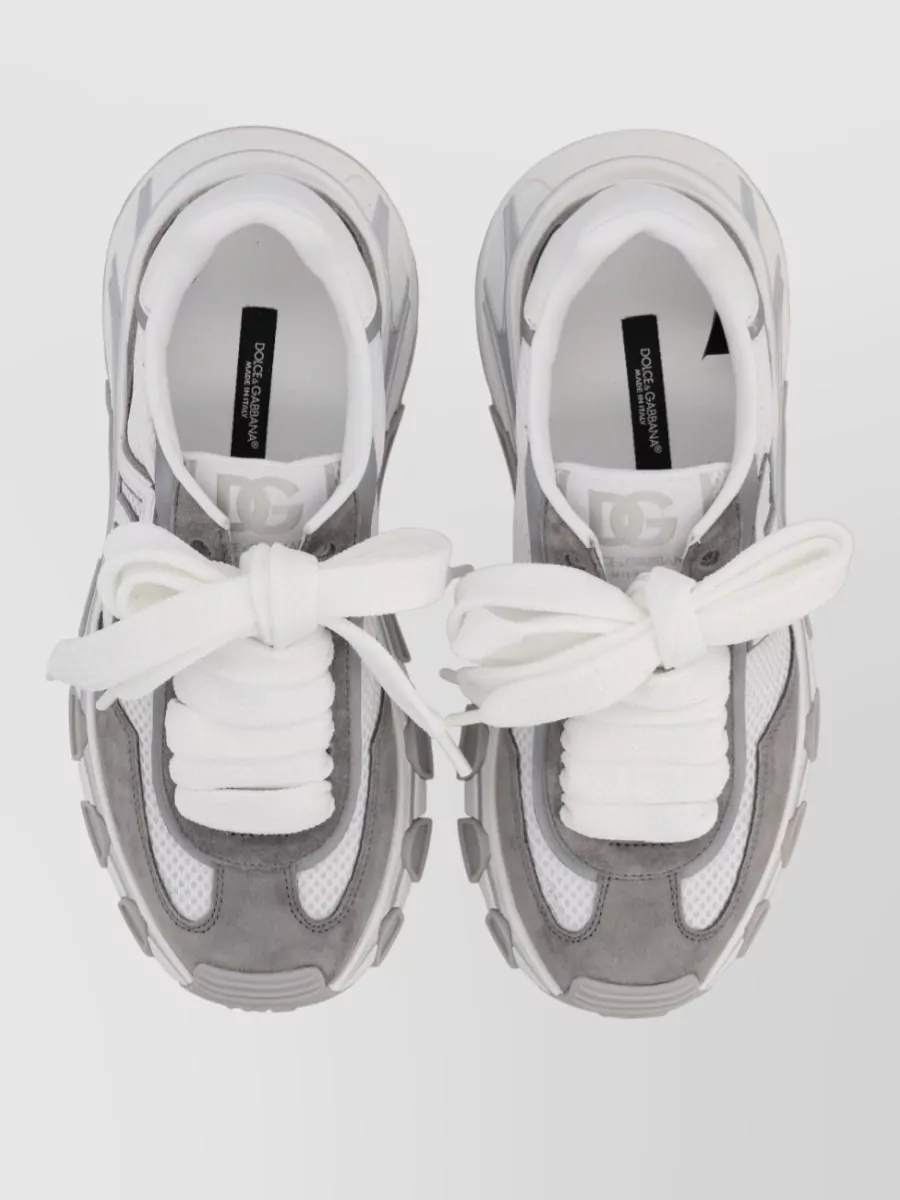 Dolce&Gabbana Sneakers Chunky Sole Suede Accents Mesh