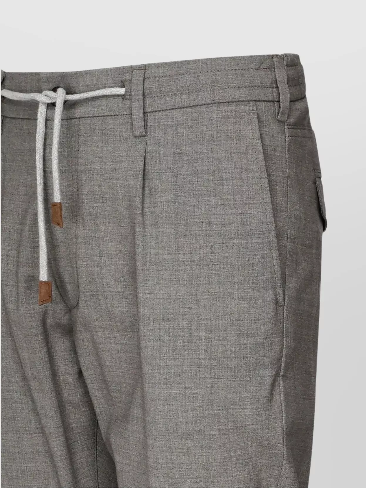 Eleventy Drawstring Waist Stretch Virgin Wool Pants