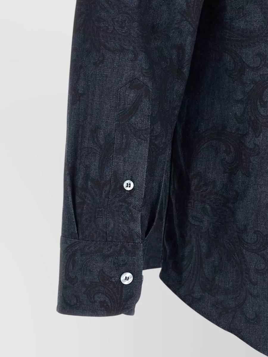 Etro Paisley Ramage Shirt Buttoned Collar Cuffs