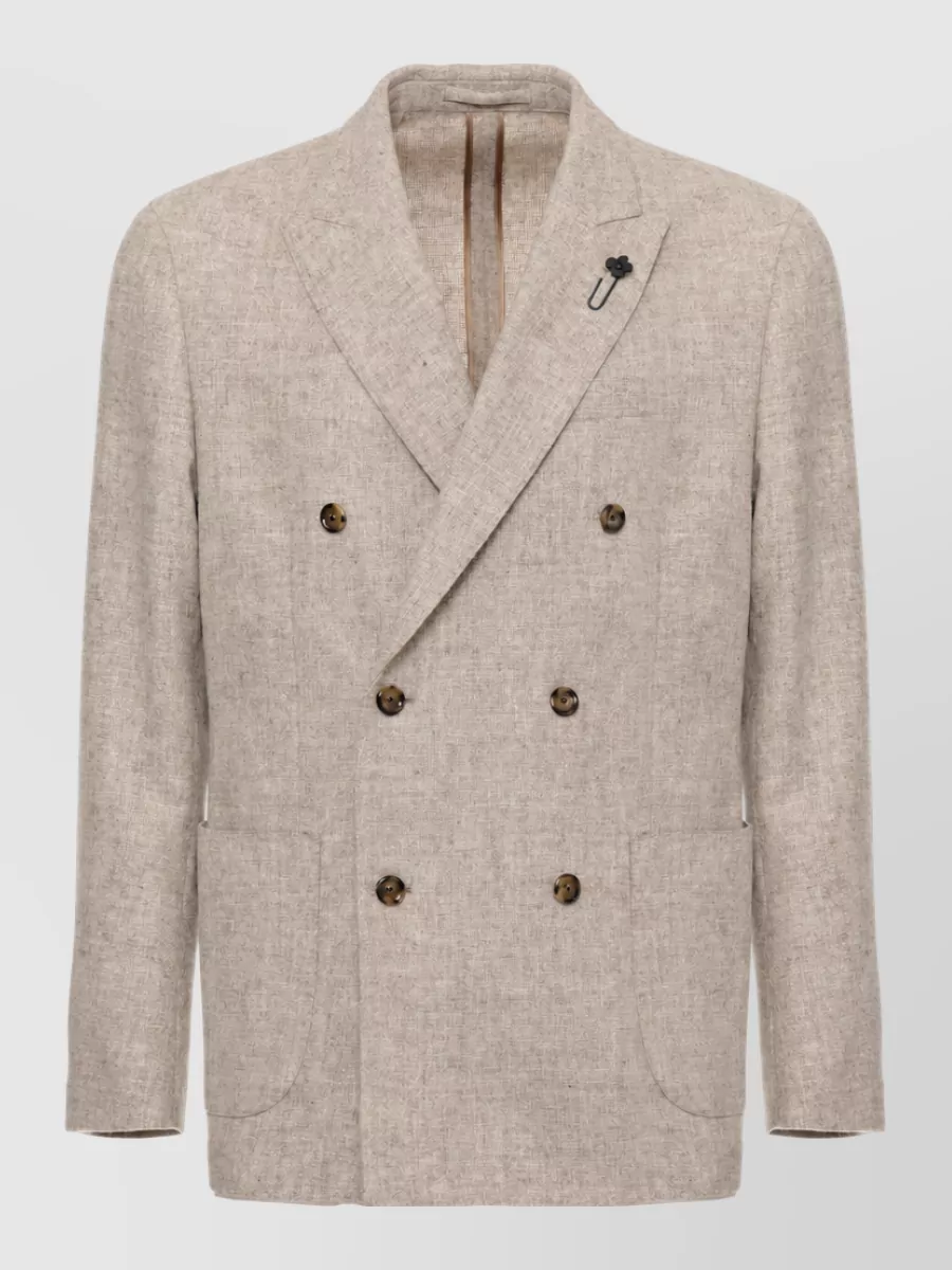 Lardini virgin wool double-breasted blazer