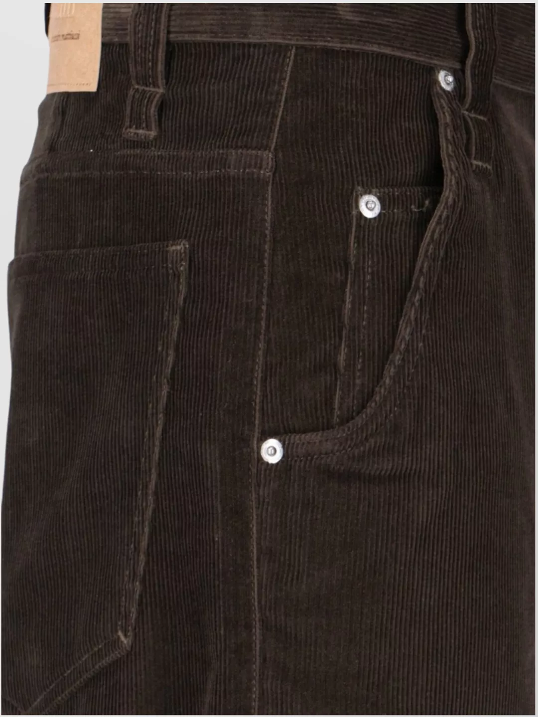 Ami Paris Corduroy Straight Leg Trousers With Pockets