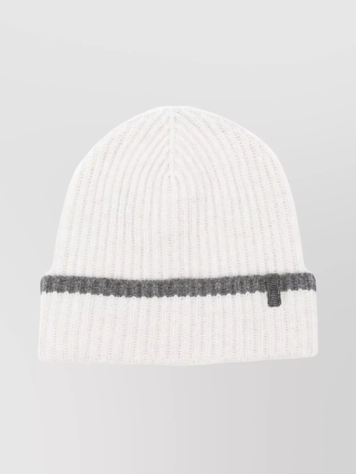 Brunello Cucinelli Folded Brim Hat Ribbed Texture In White