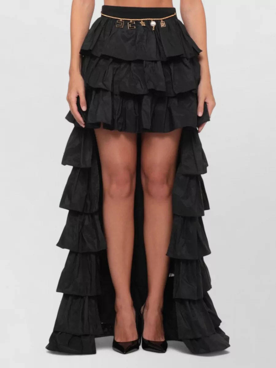 Elisabetta Franchi Ruffled Maxi Skirt