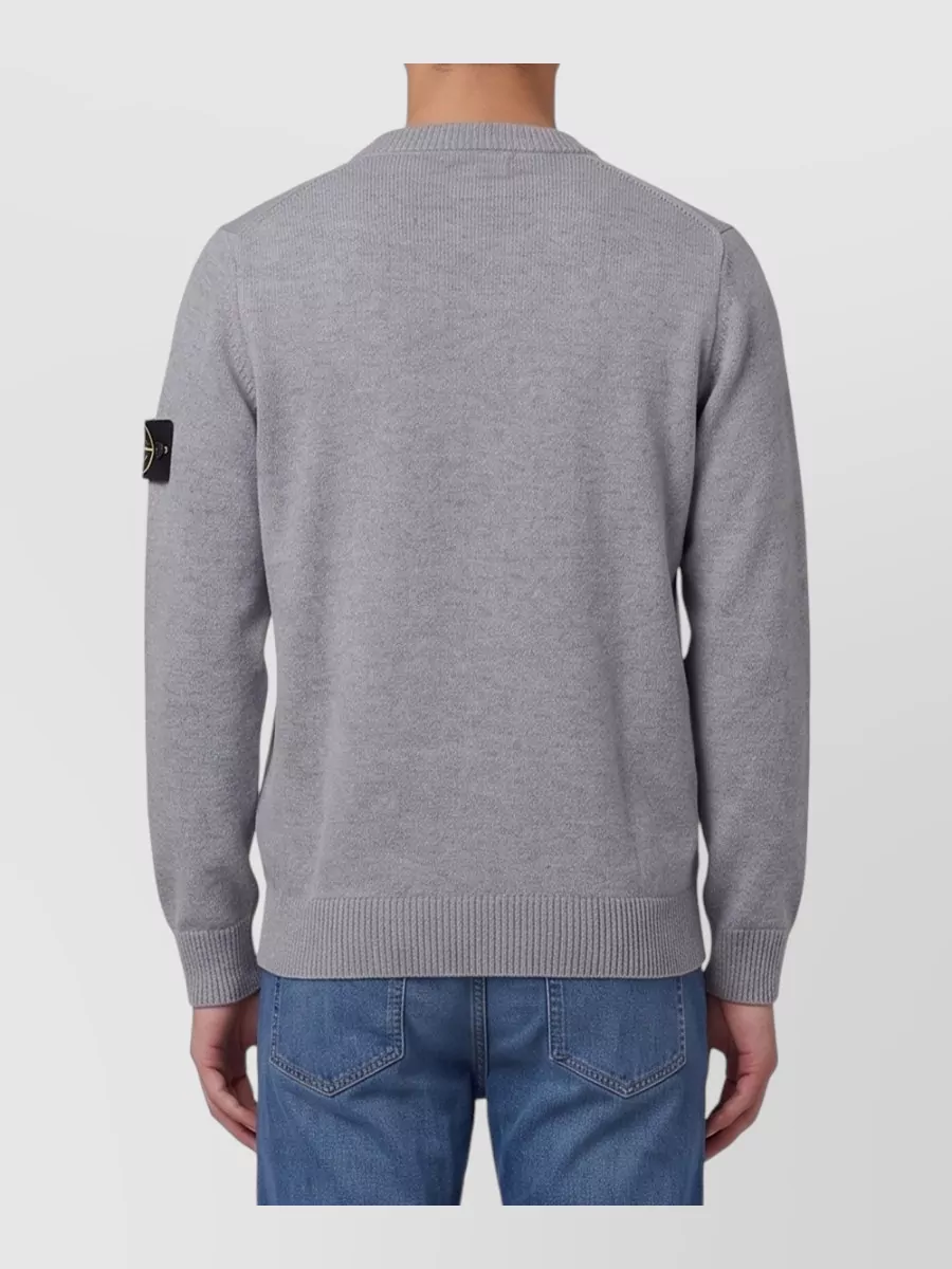 Stone Island Virgin Wool Crewneck Long-Sleeve Sweater