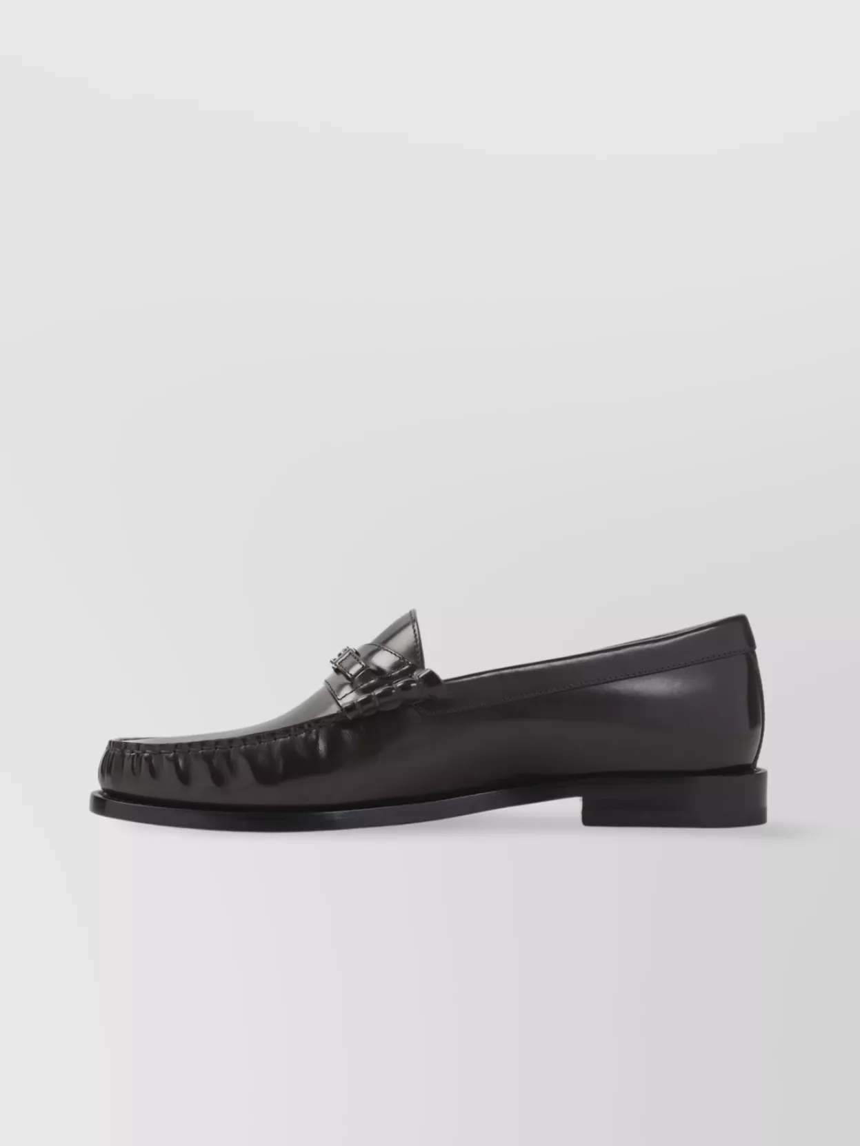 Celine Triumph Leather Metal Hardware Moc Toe Loafer