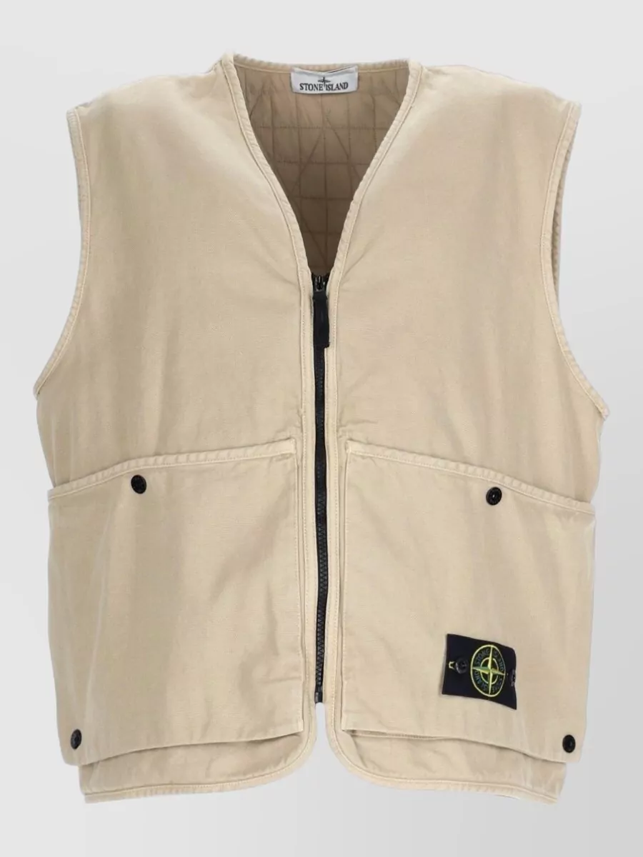 Stone Island oversized cotton gilet