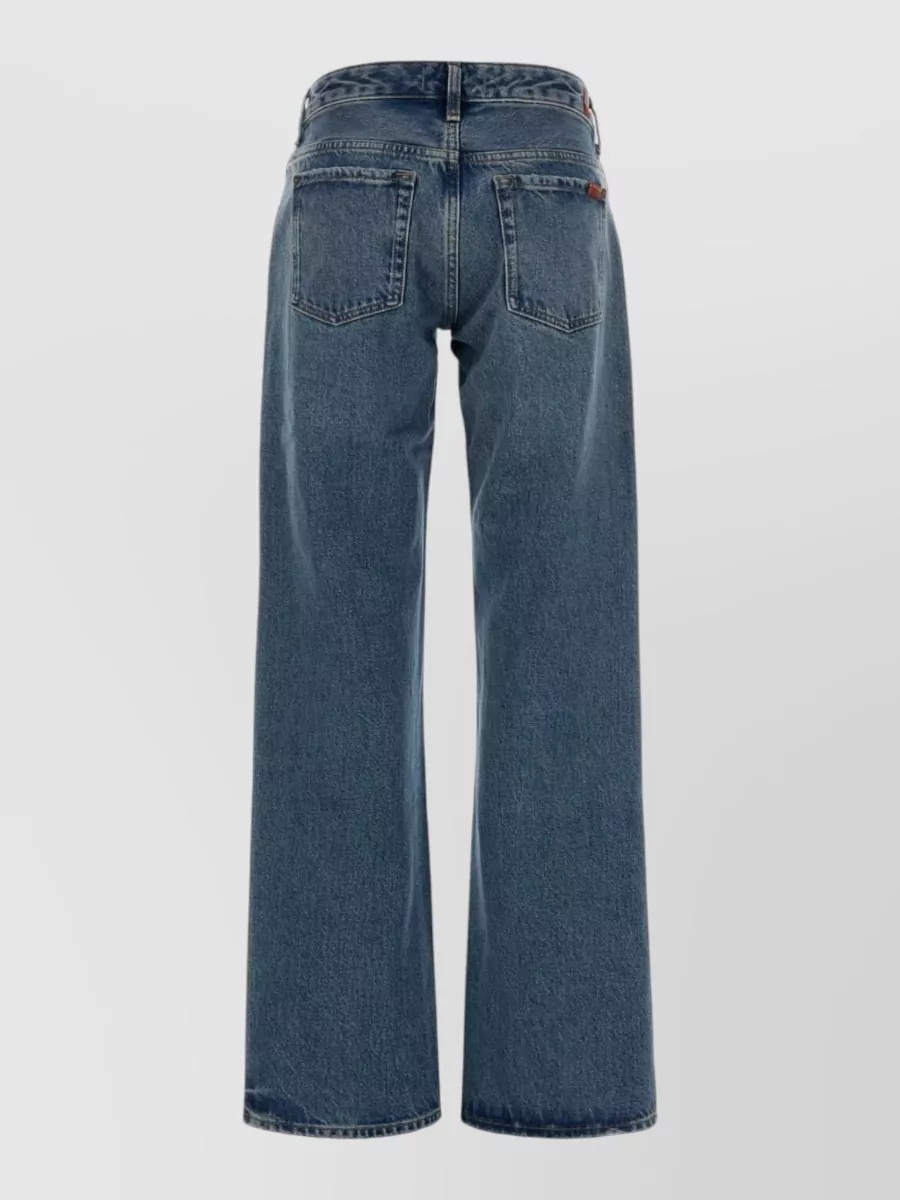 7 For All Mankind Denim Low-Rise Straight-Leg Jeans