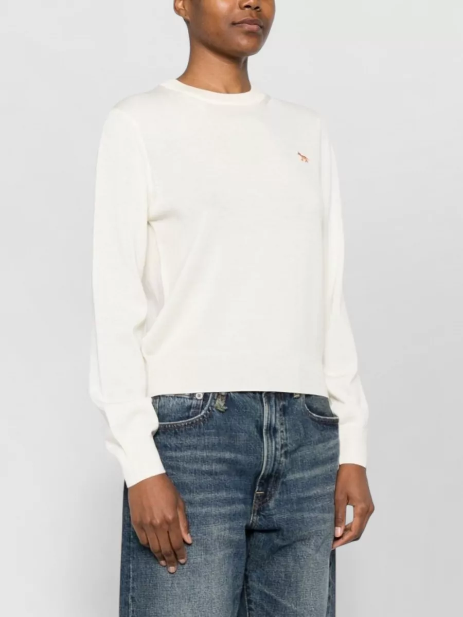 Maison Kitsuné Wool Regular-Fit Crewneck Jumper