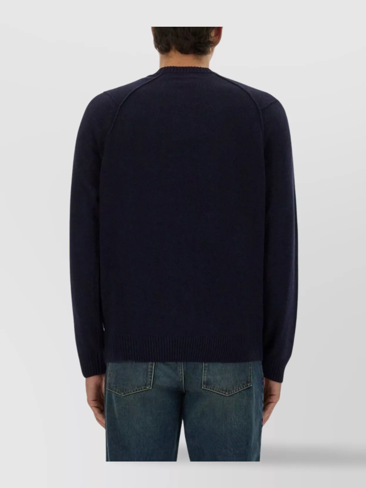 Woolrich Crew Neck Knit Texture Raglan Sweater