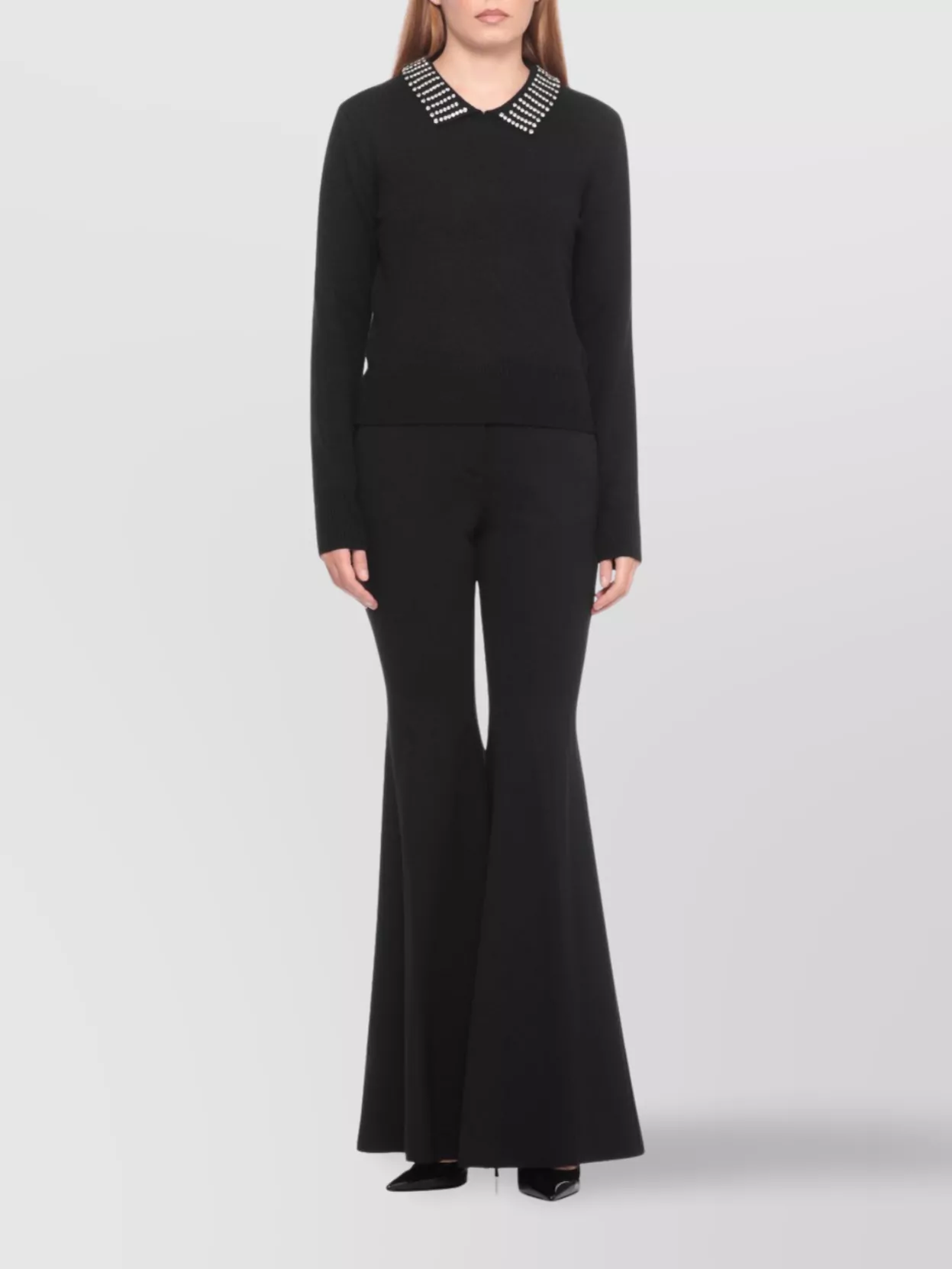 Pinko Women's Long Sleeve Strass Detail Sweater