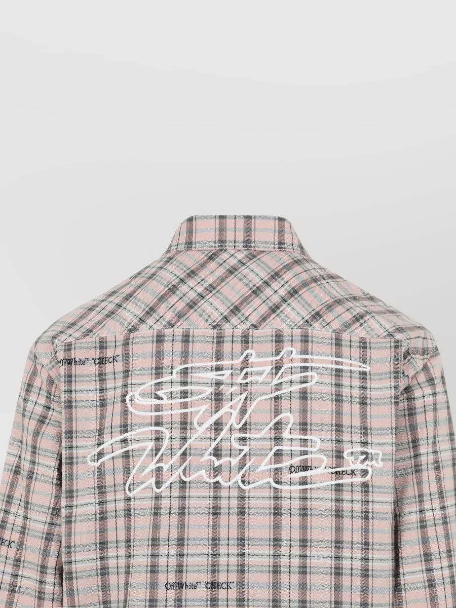 Off-White Checked Cotton Flannel Shirt