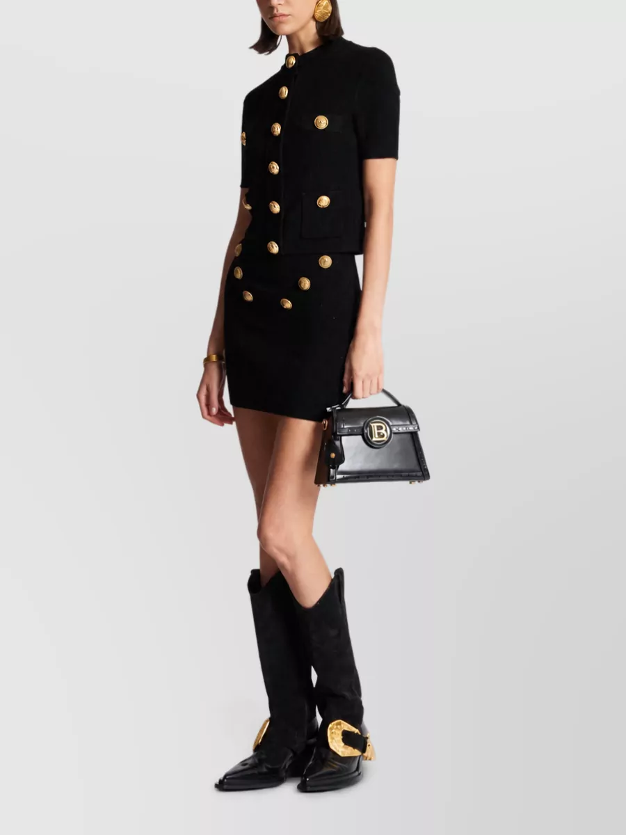 Balmain Knit Fitted Skirt