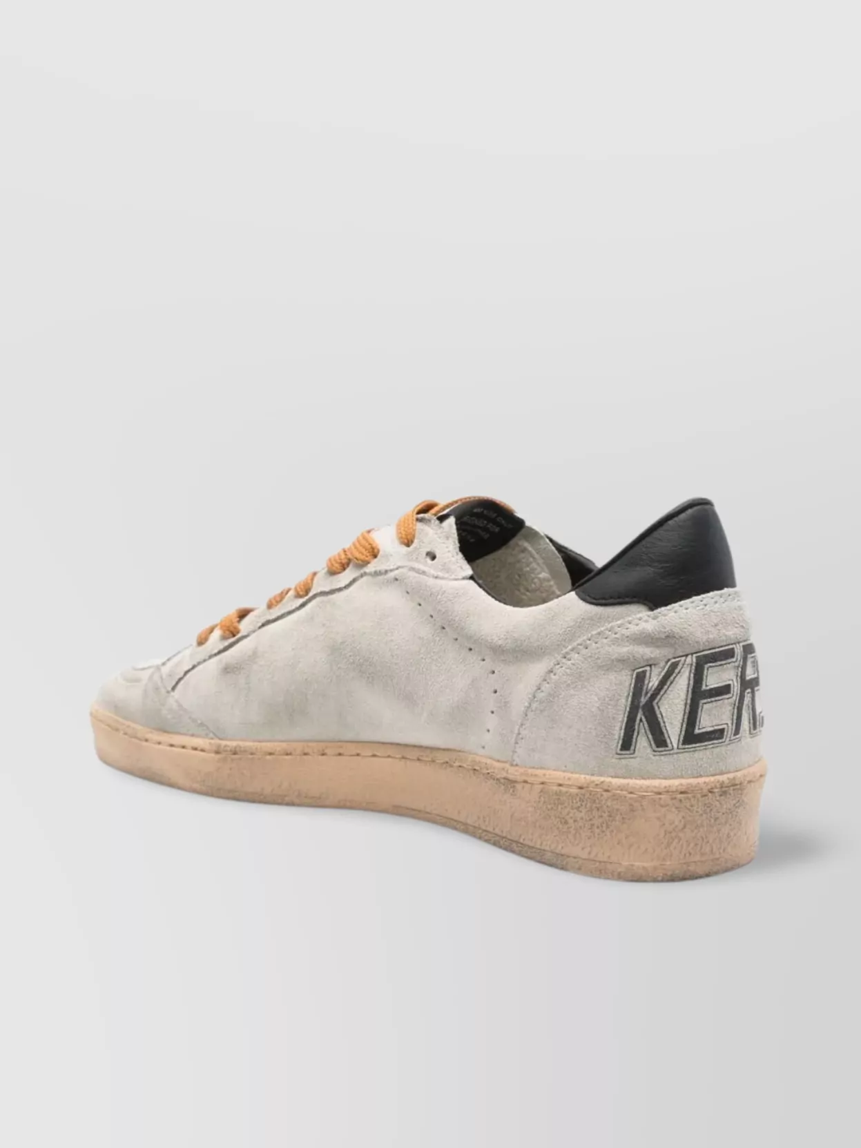 Golden Goose Suede Star Patch Flat Sole Sneakers In Gray