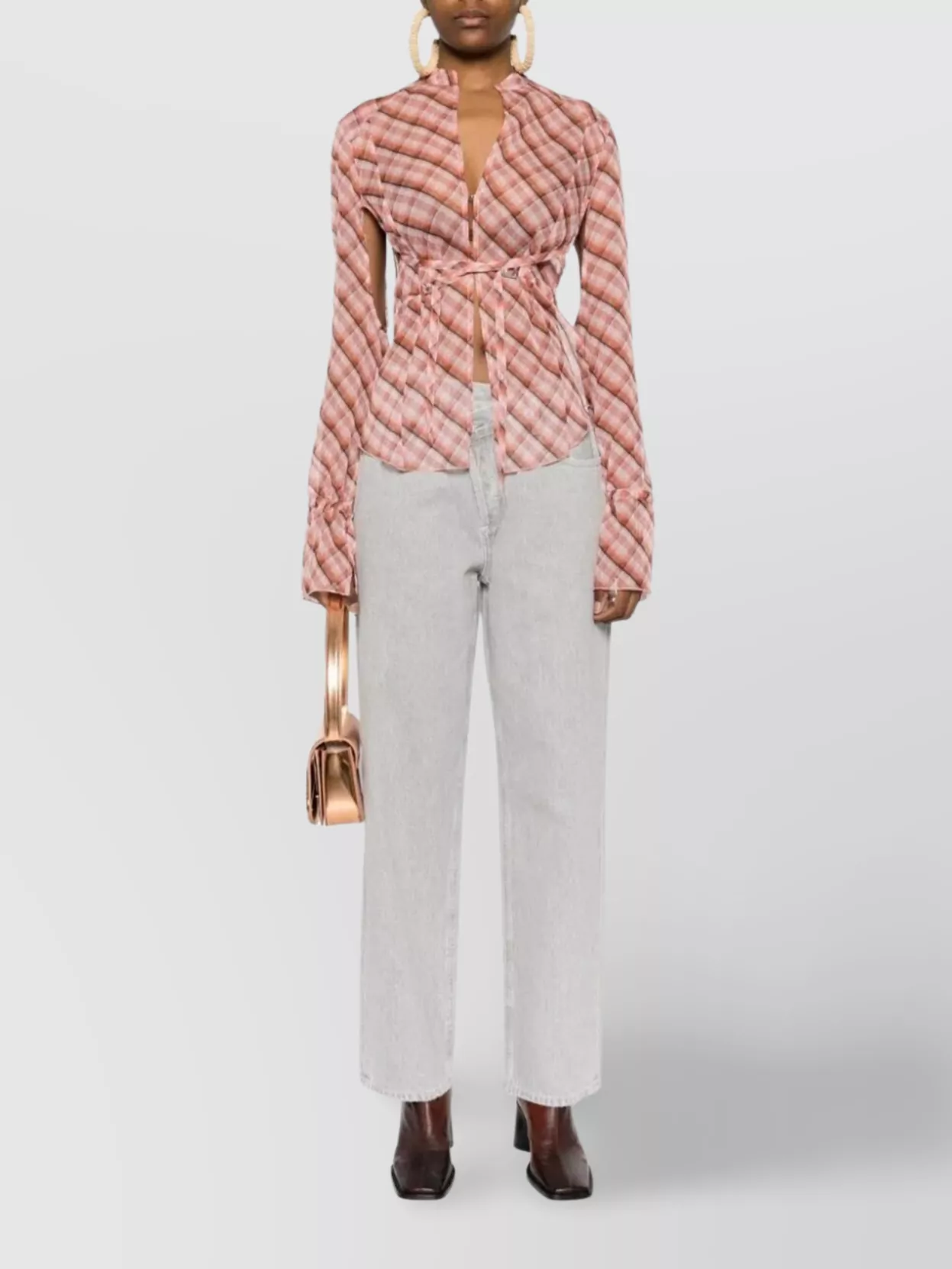 Agolde Denim Trousers With Belt Loops In White