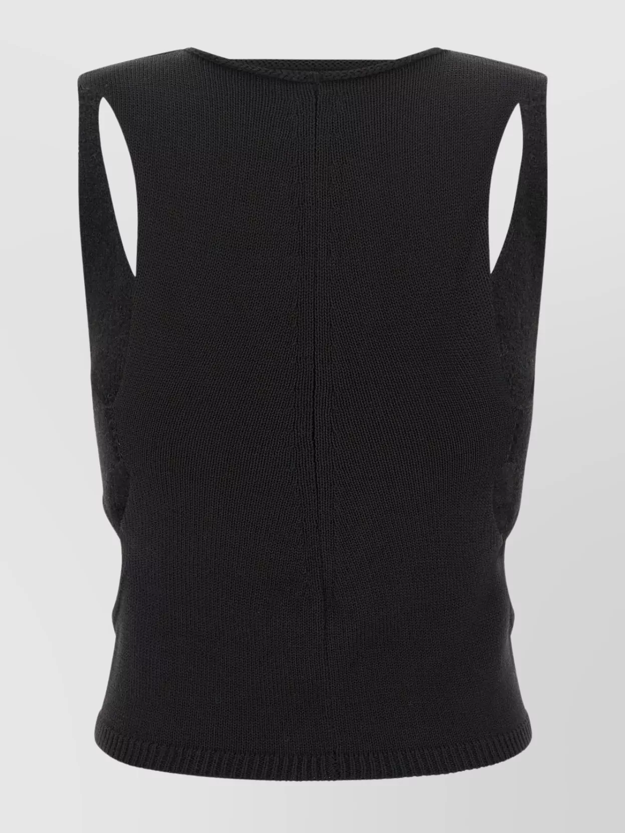 Rick Owens Sleeveless Top Featuring Cut-outs And Ribbed Hem In Black