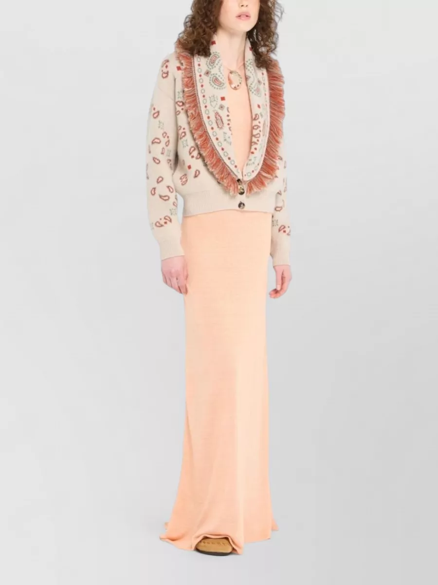 Alanui Cashmere Wool Cardigan Bandana Paisley Jacquard